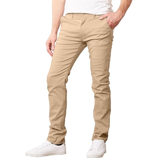 Galaxy by Harvic Mens Slim Fit Cotton Stretch Chino Pants 2