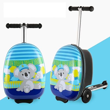 Amazon.com: FJFJFJ Multifunción Chica Chicos Maleta Ruedas Transportar Carrito Lindo Dibujos Animados Niños Monopatín Rolling Equipaje Spinner: Home \u0026 Kitchen