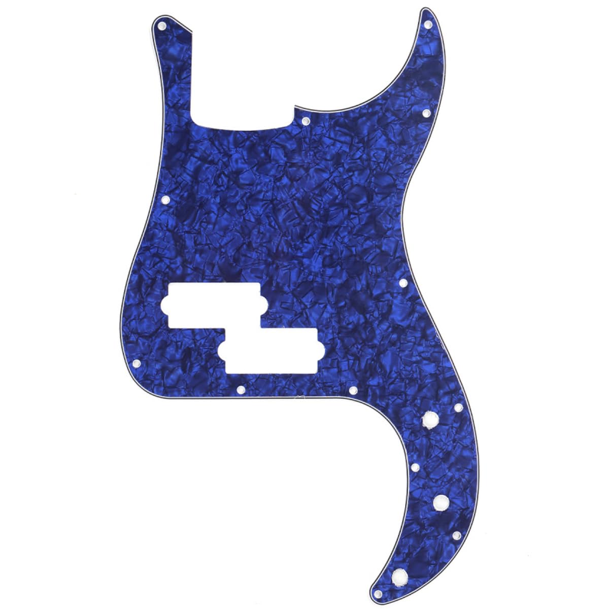 Musiclily 13 Hole P Bass Pickguard for Fender American/Mexican Standard Precision Bass,4Ply Blue Pearl — image 1