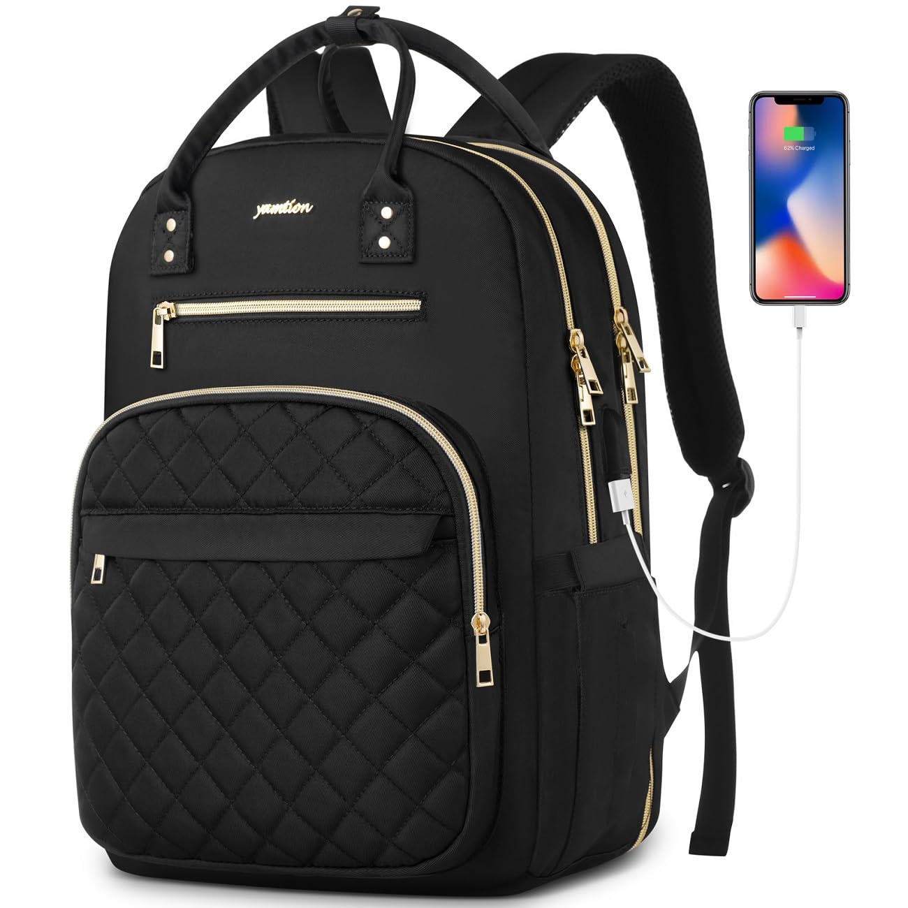 Photo 1 of YAMTION 17 Inch Backpack for Women and Teen Girls,School Backpack TSA Laptop Bookbag with USB for College University Students Business Office Work Travel