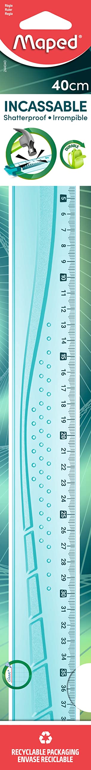 Maped M244040 Ruler Unbreakable 40 cm