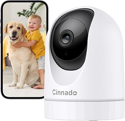 2K Camara Vigilancia WiFi Interior 360° con Grabación Continua