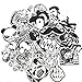 Evinis - 60PCS Random Music Film Vinyl Skateboard Guitar Travel Case Sticker Lot Pack Decals
