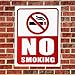 No Smoking Sign - 4 Pieces - Rust Free - Clear and Visible Text - Light, Tough, Long-Lasting - Stop Cigarette/Cigar Use - Perfect for Office