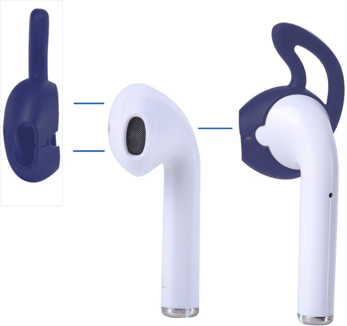 OneCut 5 works Silicone Ear tips for Apple AirPods/EarPods, Silicone Soft Covers Anti-Slip Sport Earbud Tips - Image 4