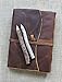 Antique Dark Brown Crazy-Horse Leather Journal (Handmade) - Leather Cord Coptic Bound and leather tie closure -SPECIAL OFFER NOW + 10% OFF!