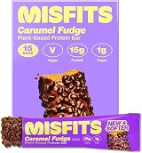 Misfits Caramel Fudge Vegan Protein Bars 15 g Protein Pack of 15