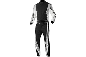K1 RACEGEAR K1 Race Gear 20-VIC-N-XS SFI 3.2a/1 Victory Auto Racing Suit (Black/White/Grey, X-Small)