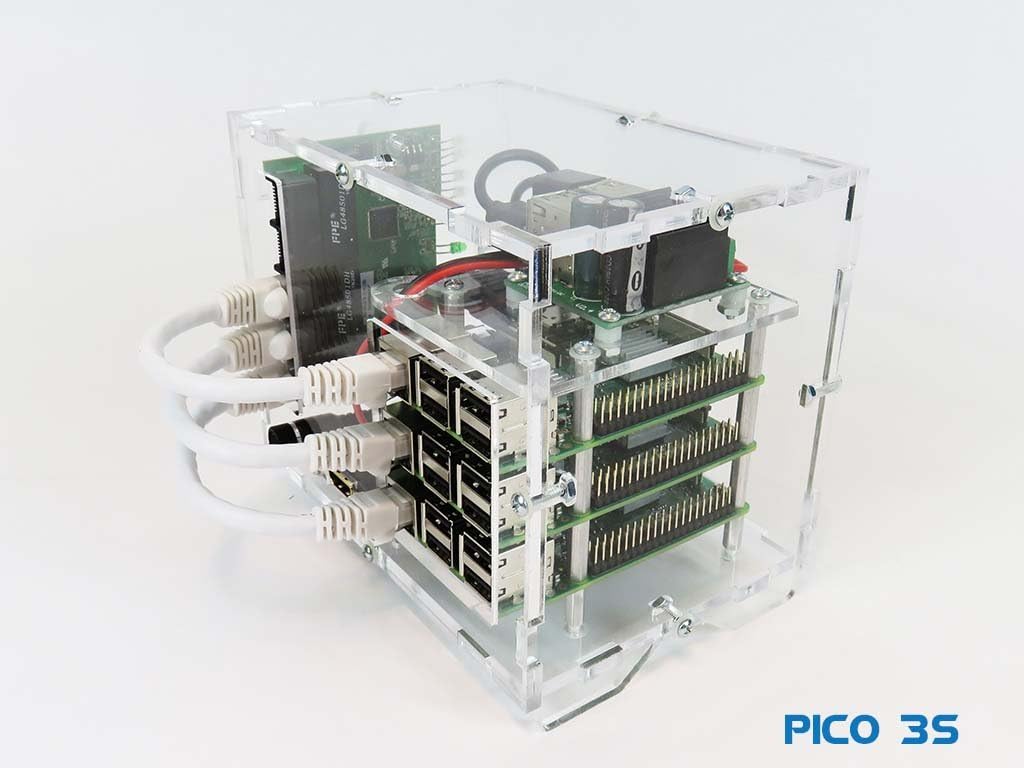 Pico 3S Raspberry PI3 - Assembled Cube - 48GB Storage