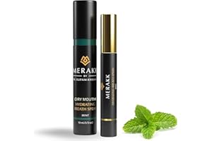 Merakk Hydrating Breath Spray Mint Limited Edition - 0.3 fl oz - Cool On-the-Go Mouth Spray for Oral Hydration & Fresh Breath