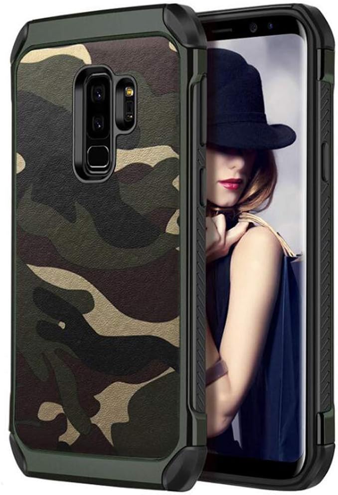 Galaxy s9 plus case,Shockproof Armor Ultra Hybrid Rugged Camouflage Case for Samsung Galaxy S9 Plus - Camo Green