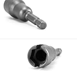 QWORK Power Wing Nut Driver 1/4 Inch Hex Shank Steel 2 Packs view 4