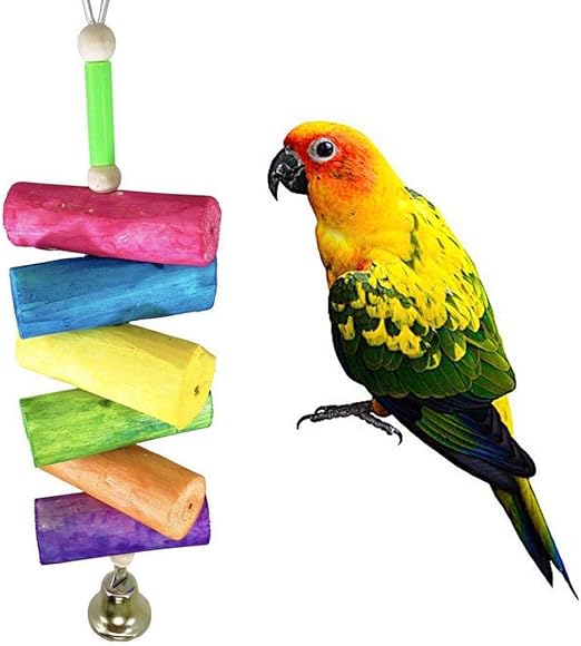 TeDUnaxxme Pet Parrot Chewing Toy ColorfulBirds Teeth