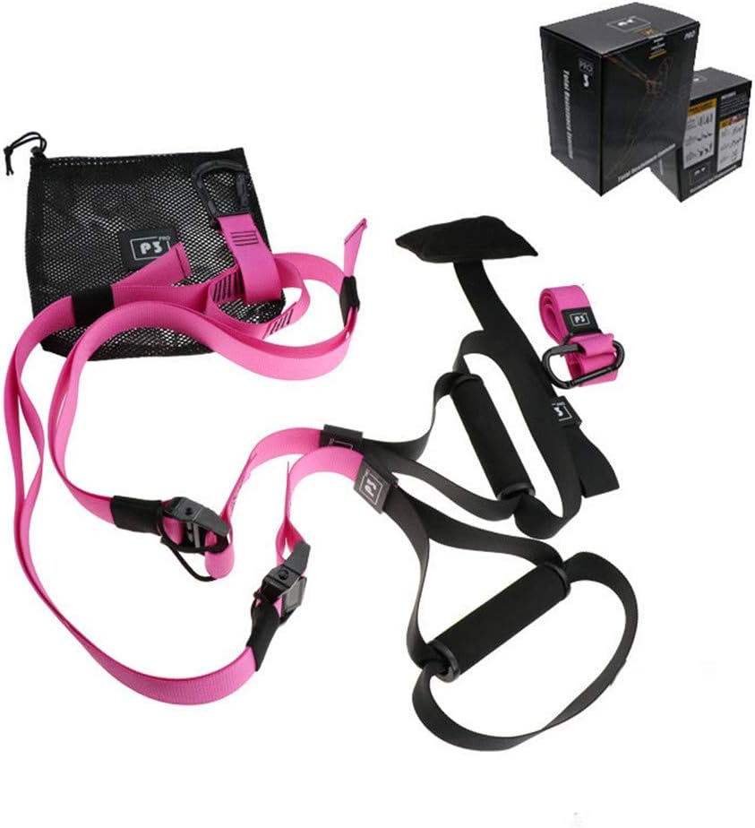 Lalaoo Resistance Training Straps Set, Workout Yoga Straps Fitness Trainer Kit for Suitable Travel and Training Indoor and Outdoor