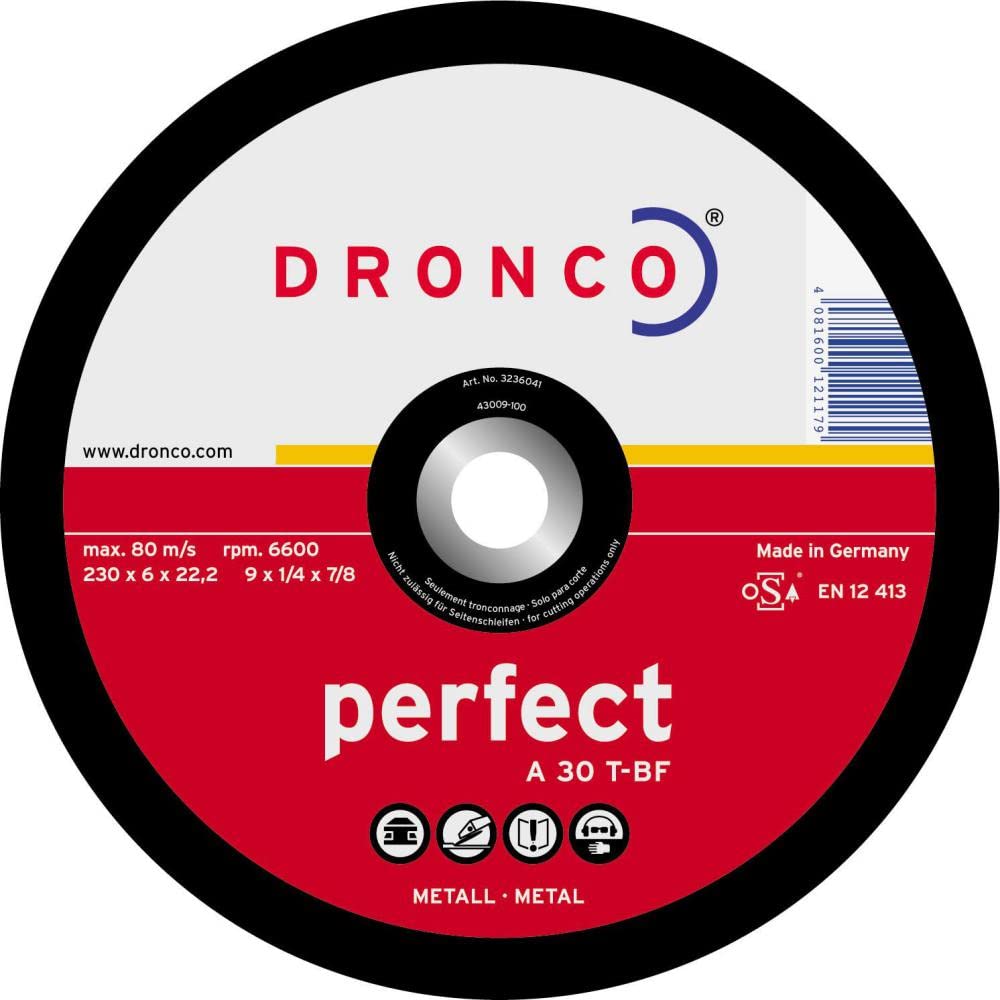 Dronco Perfect Boxed - DPC Grinding Disc - Metal 180 x 6mm Box Of 10