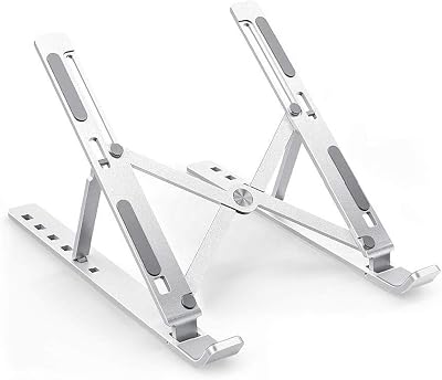 Suporte de alumínio para notebook com altura ajustável