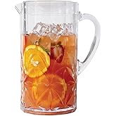 BELLAFORTE Shatterproof Tritan Plastic Water Pitcher with Lid, Myrtle Beach 88oz Unbreakable Drinking Jug for Orange Juice, Iced Tea & Water - Dishwasher Safe - BPA Free - Clear