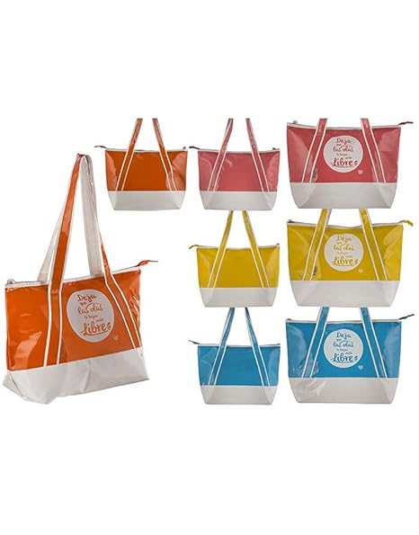 Bolsa Nevera de Playa con Asa y Cremallera Grande Cuatro Colores ...