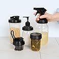 reCAP Zero Waste Kit for Mason Jars - BLACK | Made in the USA | Leak-proof | No-break material