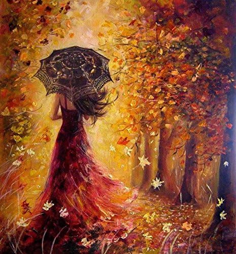 Fipart DIY Diamond Painting Cross Stitch Craft Kit Wall Stickers for Living Room Decoration(14X14inch/35X35CM) Dream Girl