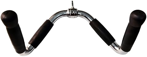 Exercise Machine Parts & Accessories - yuhqc Lat Bar Cable Machine Attachment Curl Pulldown Bar Barbell Revolving Bar, Multi-Exerciser Cable Attachment Bar, Solid Steel Tricep Press Down Bar with Rubber Handgrips & Revolving Hanger