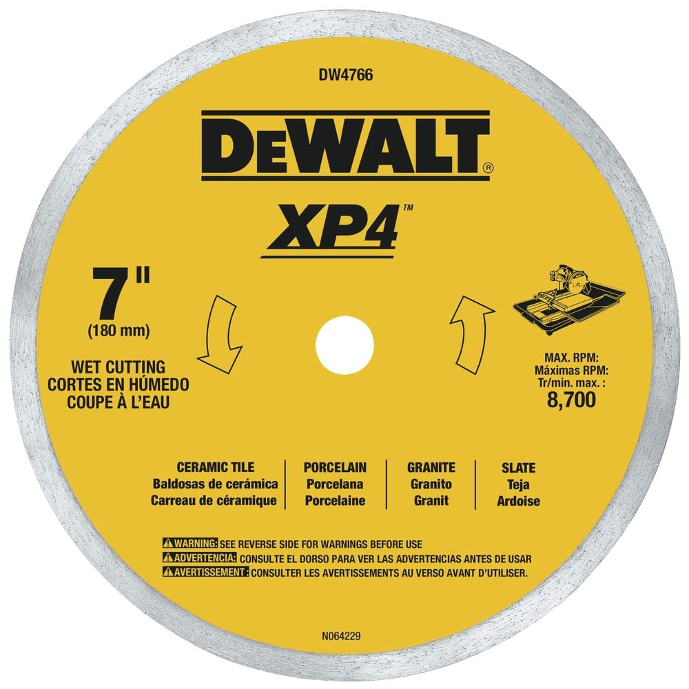 DEWALT DW4766 7-Inch by .060-Inch Porclean Tile Blade Wet