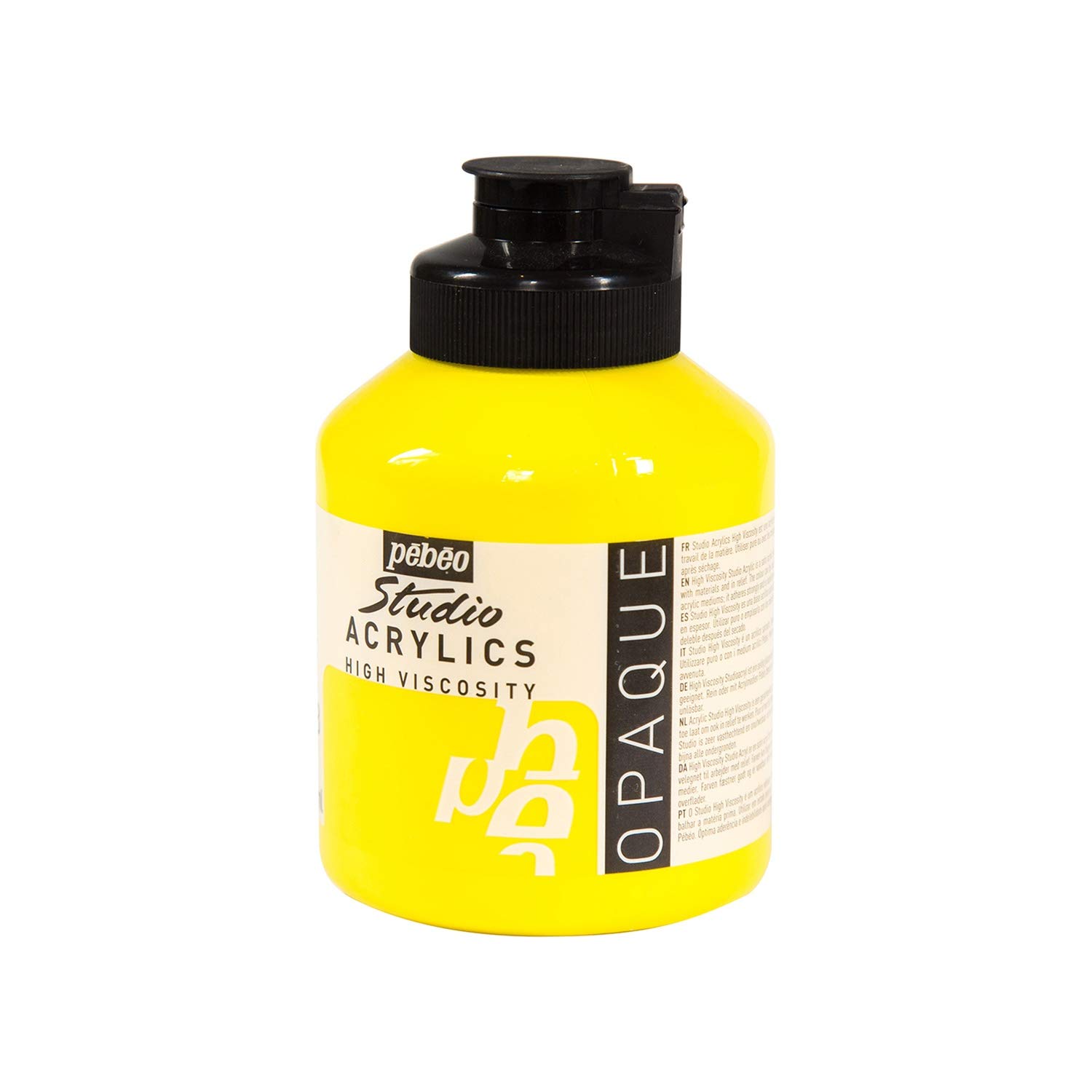 Pébéo Studio Acrylics Fine Acrylic Paint - Primary Yellow, Opaque, 500 ml — image 1