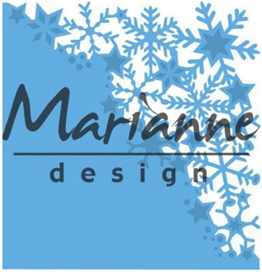 Marianne Design Creatables Snowflakes Corner Die, Metal, Blue, 18.6 x 8.4 x 0.2 cm