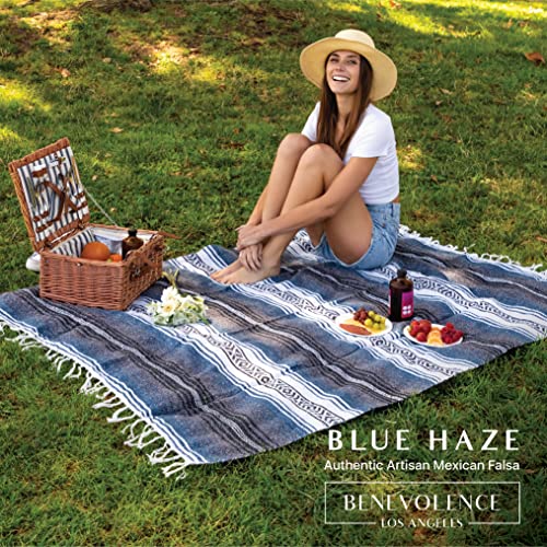 Benevolence LA Authentic Handwoven Mexican Blanket Yoga Blankets