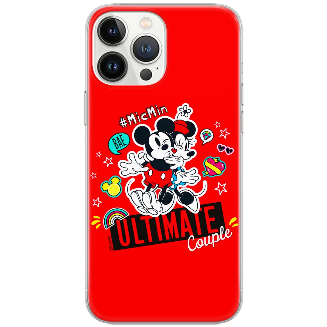 ERT GROUP mobile phone case for iPhone 13 PRO original and officially licensed Disney pattern Mickey and Minnie 012 optimally adapted to the shape of the mobile phone, case made of TPU