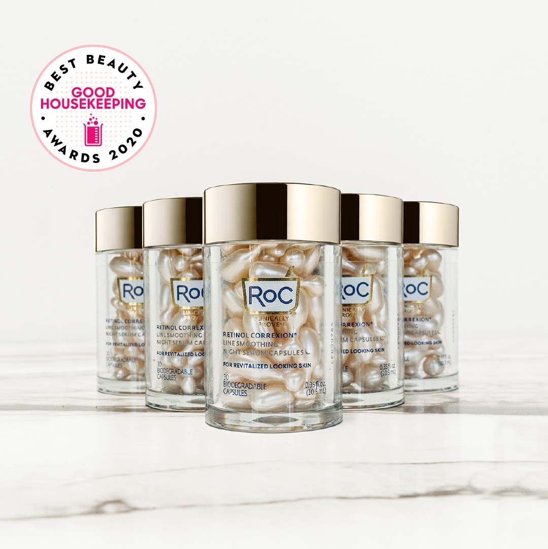 RoC Retinol Correxion Line Smoothing Night Retinol Serum, 30 Capsules: Beauty