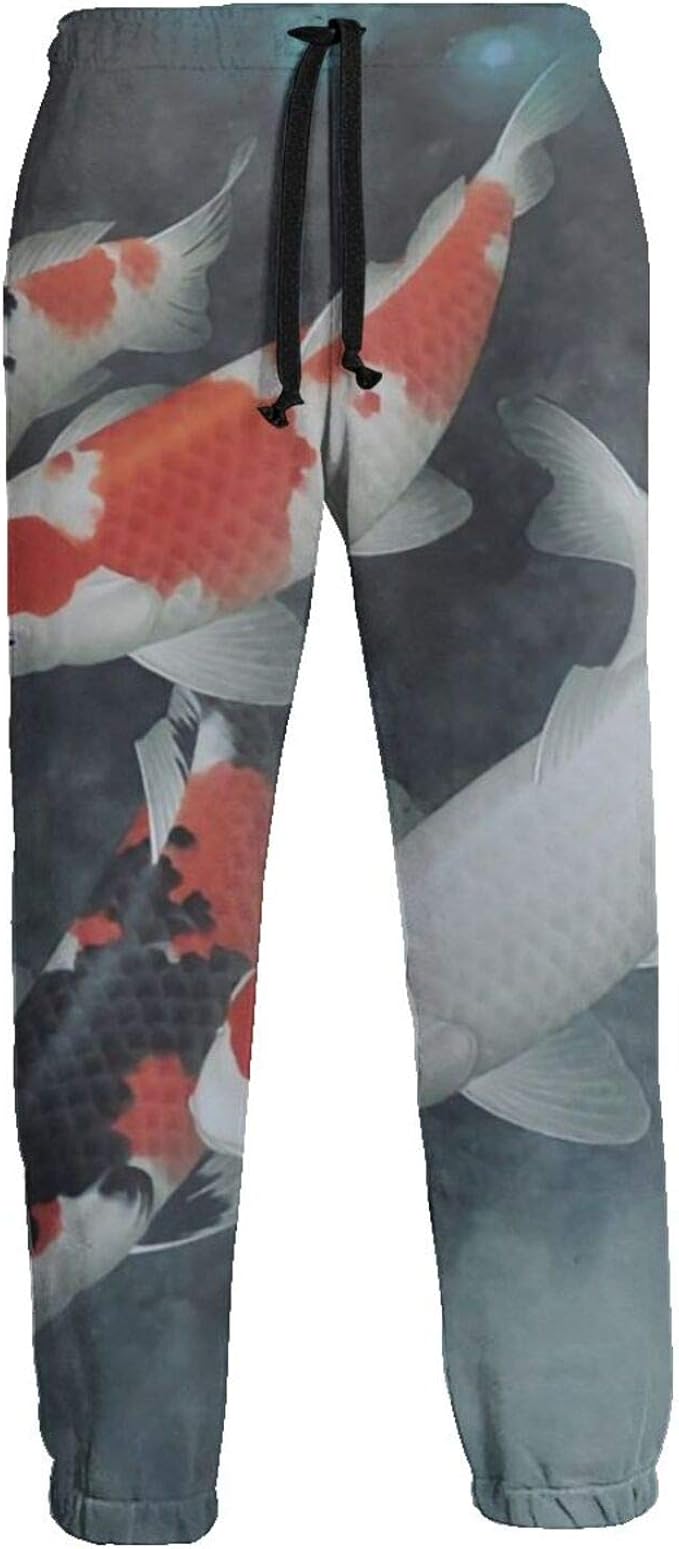 Men Women 3D koi Fish Painting Graphric Joggers Casual Sports Pants