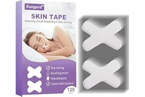 RUNGARD Mouth Tape for Sleeping-Gentle Transparent White Tape - 120PCS-Hypoallergenic Tape for Sensitive Skin, Painless Removal, Breathable Comfortable to Exercise ﻿
