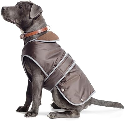 Ancol Muddy Paws Stormguard Coat Chocolate XL 60cm Waterproof Fleece Lined