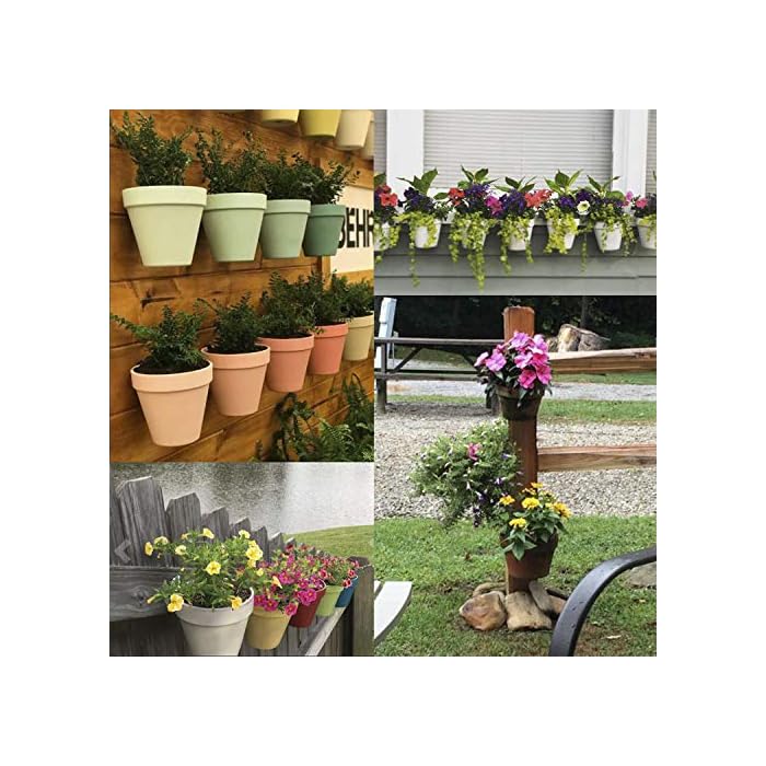 ChasBete Terracotta Pots Hangers, Wall Clay Pot Hanger Hook for 49in