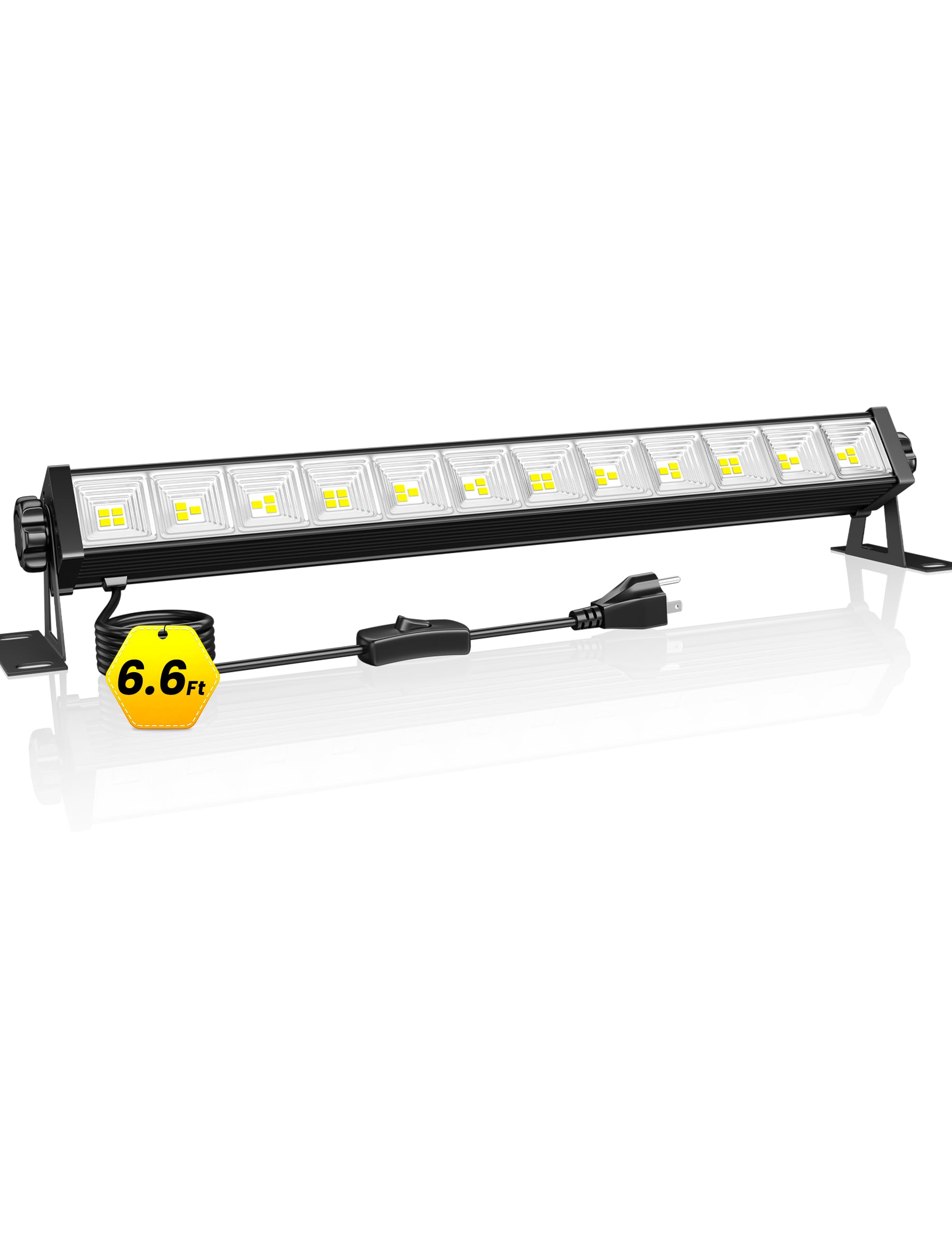 Photo 1 of 1 Pack LED Shop Light, 40W 5400LM Plug in Garage Lights with 6.6FT Long Power Cord and On/Off Switch, 6000K Daylight White Work Light for Garage, Workshop, Warehouse