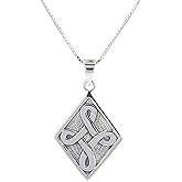 Jewelry Trends Celtic Strength Knot Sterling Silver Pendant Necklace 18"