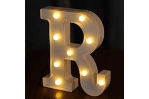 IFDGCTK Light Up Letters, Led Letters Lights 26 Alphabet, Decorative Lighted Letters, Battery Powered Led Marquee Light Up Letters for Party, Bar, Night Light, Home Decor(Letter R)