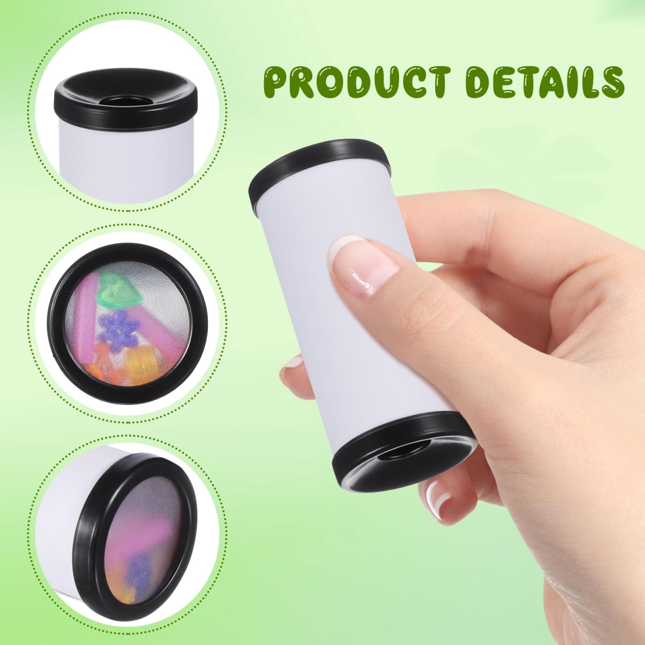 ifundom 10 Sets DIY Kaleidoscope Kit for Kid Small Children's DIY Kaleidoscope Creative Kaleidoscope Toys Paper Plastic Kaleidoscope Making Kit