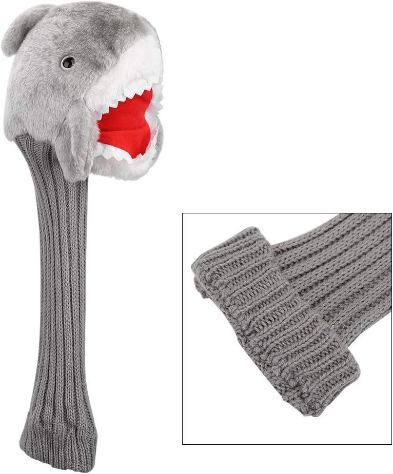 MAGT Golf Headcover, Shark Shape Knit Golf Putter Head Covers Plush