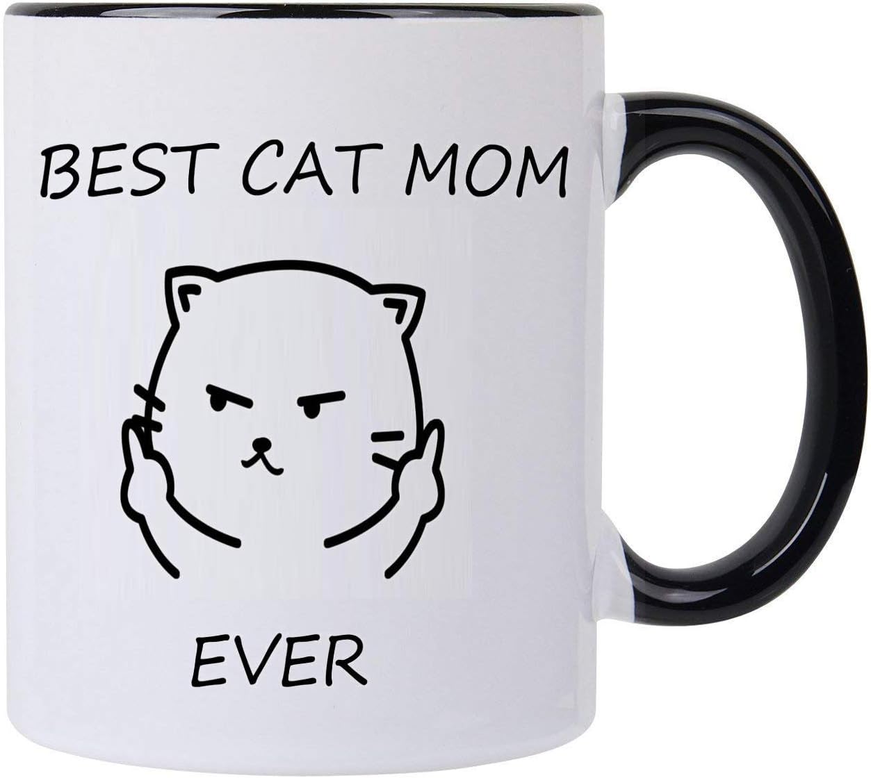 Best Cat Mom Ever -11 oz Coffee Muc Tea Cups,Perfect Christmas birthday Cat Memes gifts,cat lover gifts for women