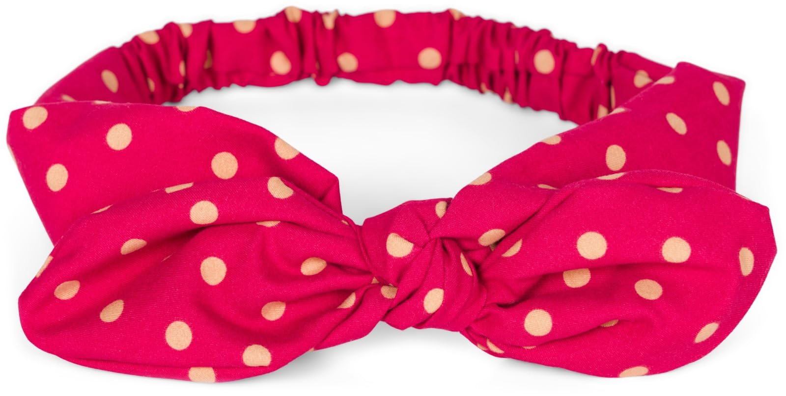styleBREAKER women hairband with polka dots pattern, flexible bow and elastic, hairband, headband, pin-up, rockabilly 04026036, Colour:Red-Beige