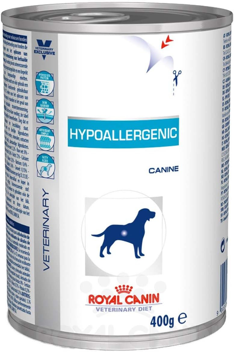 royal canin veterinary diet canine hypoallergenic wet 12x400g can