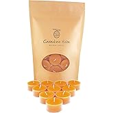 Pure Canadian Beeswax Tealight Candles - 10 Pack - Cotton Wicks - 4-Hour Burning Time Votive Candles Crafted by Recycled Plas