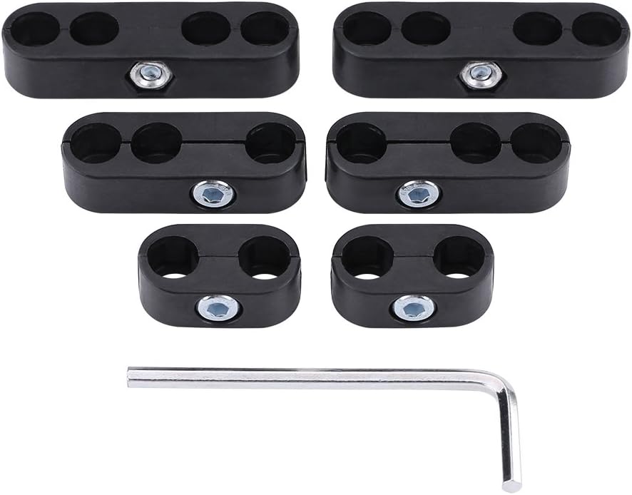 Plug Wire Separator, 7mm 8mm Plug Lead Separator Ignition Lead Separator Plug Wire Separators Dividers Looms for Car Black