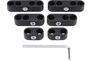 Keenso Plug Wire Separators, Black SI-AT02065 7mm / 8mm Divider Looms Ignition Wire Separators Holders for &