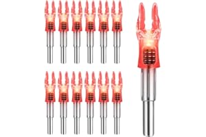 DEEPOWER S Lighted Nocks for Arrows .244/6.2mm 6/12 Pack Lighted Arrow Nocks for Archery Hunting