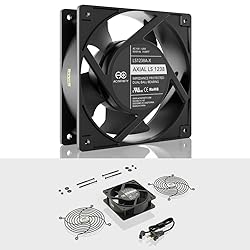 AC Infinity AXIAL LS1238, Quiet Muffin Fan, 120V AC