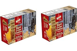 Turkey Hill Sugarbush 100% Pure Canadian Premium Maple Syrup Cream Filled Cookies - All-Natural Maple Leaf Shape Delicious Co