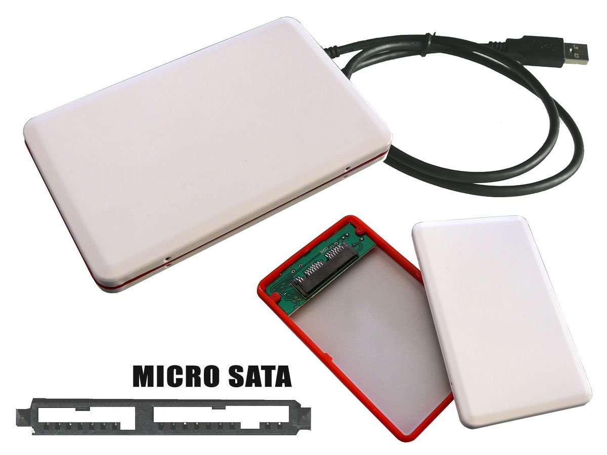 KALEA-INFORMATIQUE External USB enclosure for MICROSATA 1.8 hard disk, USB3 5G link